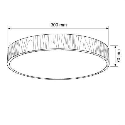 Brilagi - Plafoniera LED POOL LED/36W/230V 3000/4000/6000K Ø 30 cm finitura effetto legno