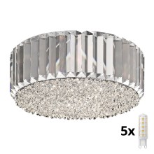 Brilagi - LED Plafoniera di cristallo GLAMOUR 5xG9/42W/230V