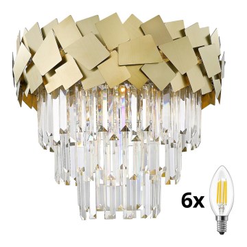 Brilagi - LED Plafoniera di cristallo MIRAGE 6xE14/40W/230V