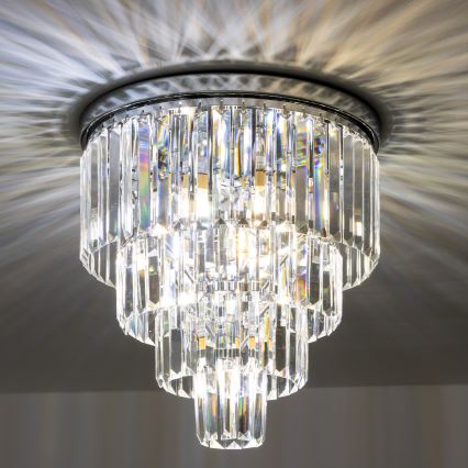 Brilagi - LED Plafoniera di cristallo MOZART 5xE14/40W/230V cromo lucido