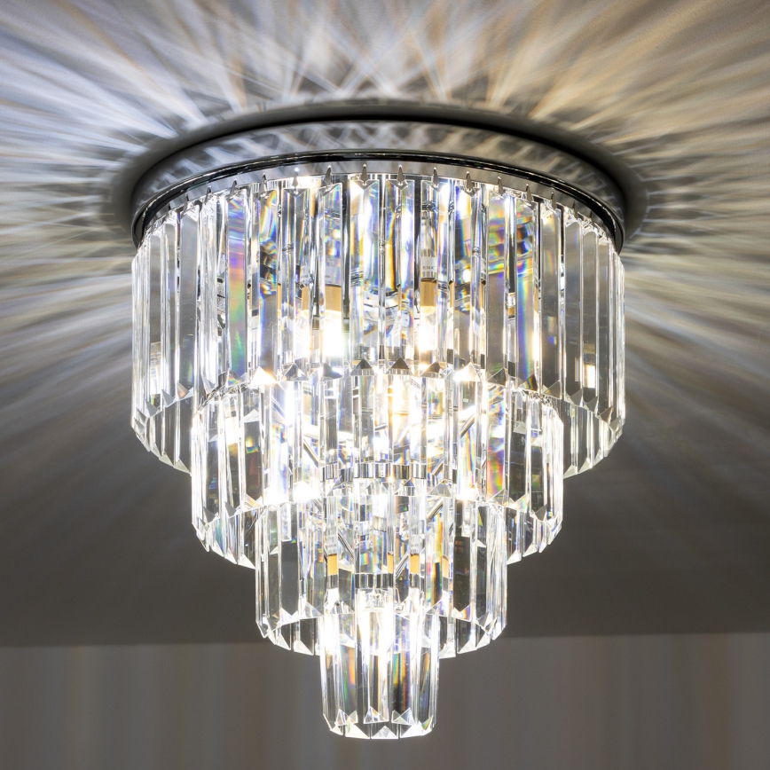 Brilagi - LED Plafoniera di cristallo MOZART 5xE14/40W/230V cromo lucido