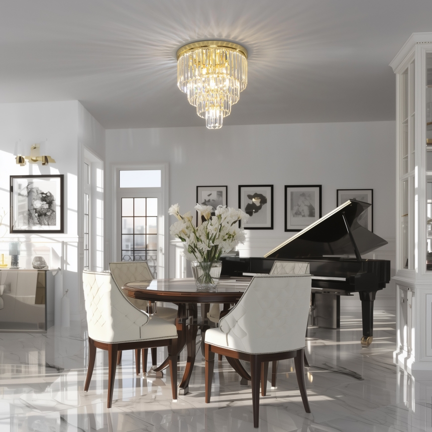 Brilagi - LED Plafoniera di cristallo MOZART 5xE14/40W/230V oro