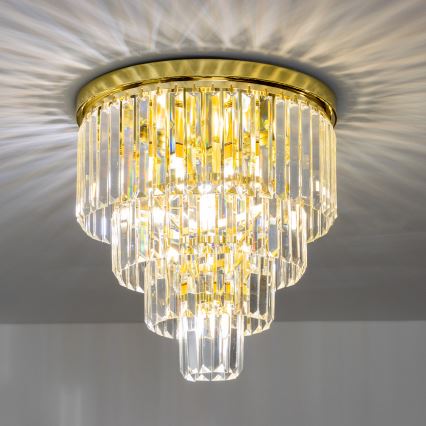 Brilagi - LED Plafoniera di cristallo MOZART 5xE14/40W/230V oro