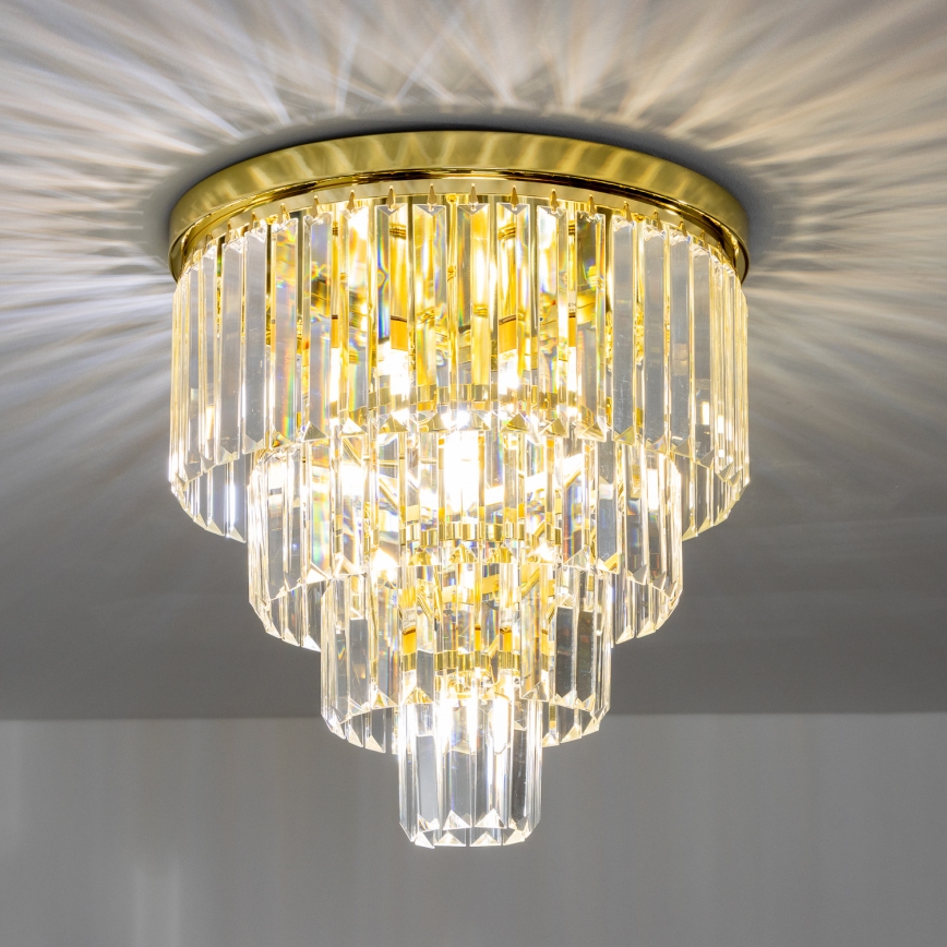 Brilagi - LED Plafoniera di cristallo MOZART 5xE14/40W/230V oro