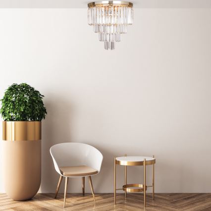 Brilagi - LED Plafoniera di cristallo MOZART 5xE14/40W/230V oro