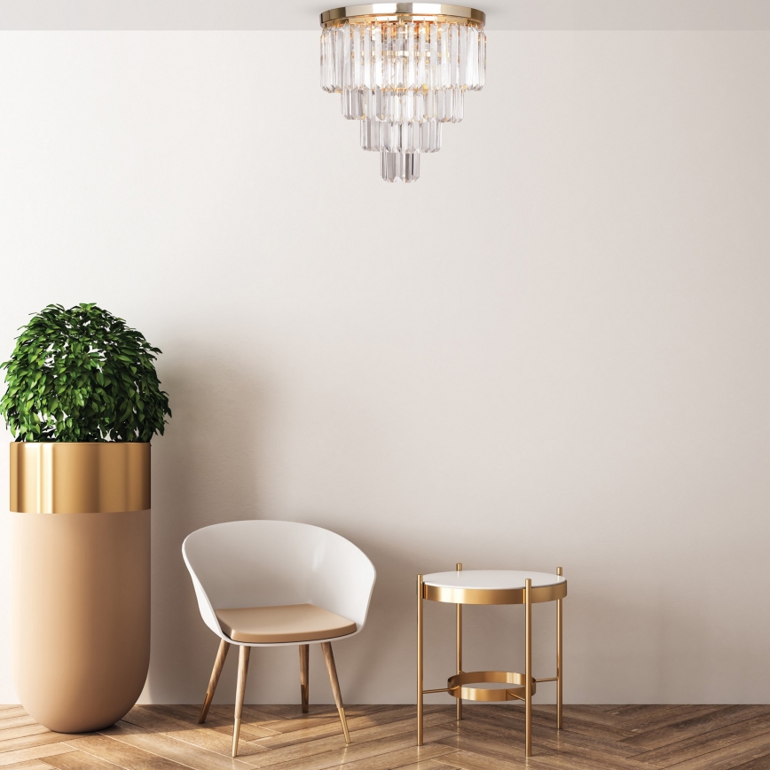 Brilagi - LED Plafoniera di cristallo MOZART 5xE14/40W/230V oro