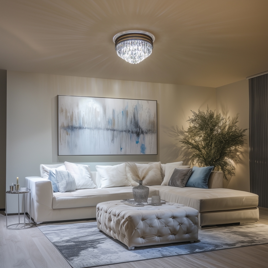 Brilagi - LED Plafoniera di cristallo VELURE 5xE14/40W/230V nero