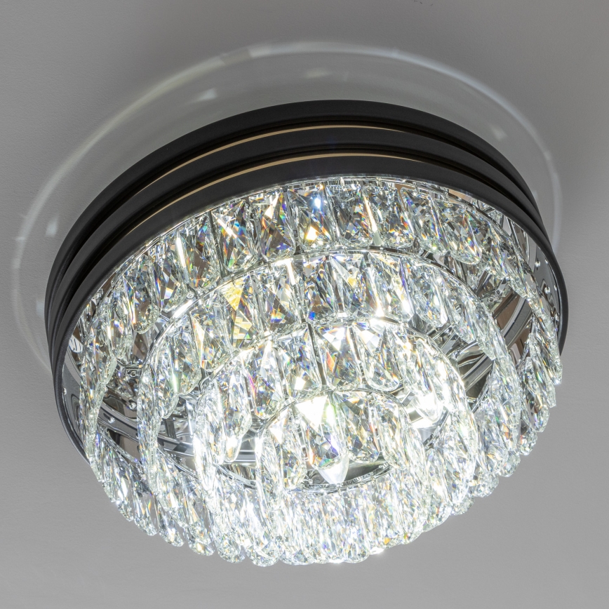 Brilagi - LED Plafoniera di cristallo VELURE 5xE14/40W/230V nero