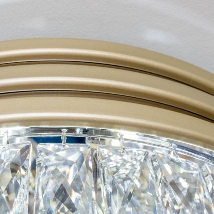 Brilagi - LED Plafoniera di cristallo VELURE 5xE14/40W/230V oro