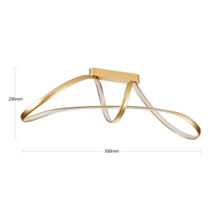 Brilagi - Lampada da soffitto a LED dimmerabile TWISTER LED/60W/230V 3000-6000K dorata + telecomando