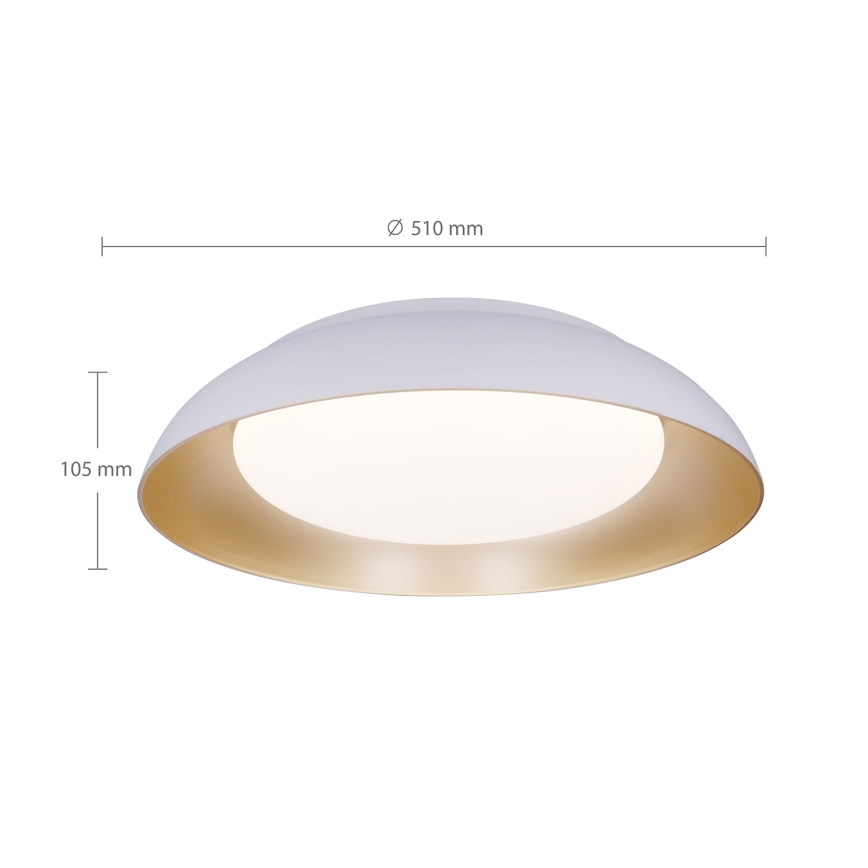 Brilagi - Plafoniera LED dimmerabile ALVA LED/48W/230V 3000-6500K diametro 51 cm bianca + telecomando
