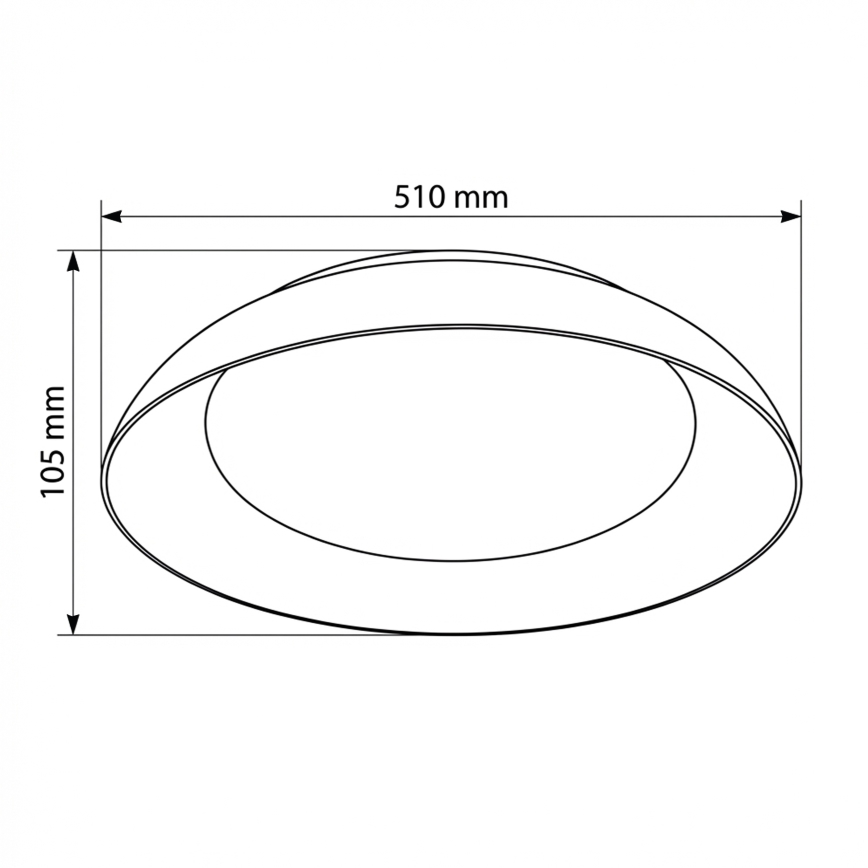 Brilagi - Plafoniera LED dimmerabile ALVA LED/48W/230V 3000-6500K diametro 51 cm bianca + telecomando