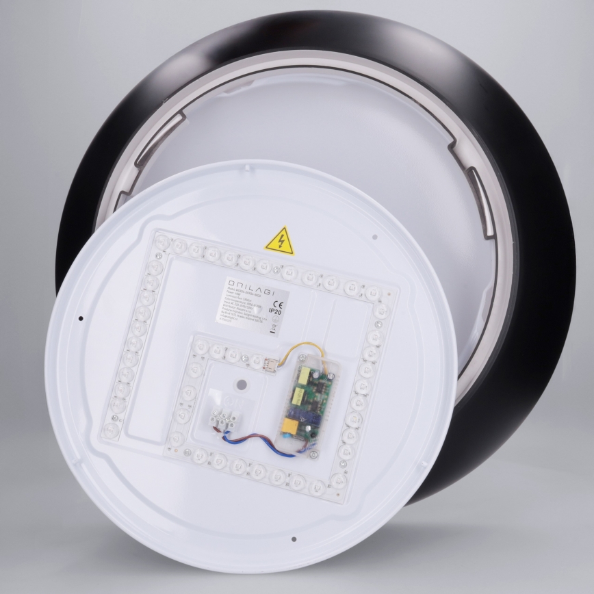 Brilagi - Plafoniera da soffitto dimmerabile ALVA LED/48W/230V 3000-6500K Ø 51 cm nera + telecomando