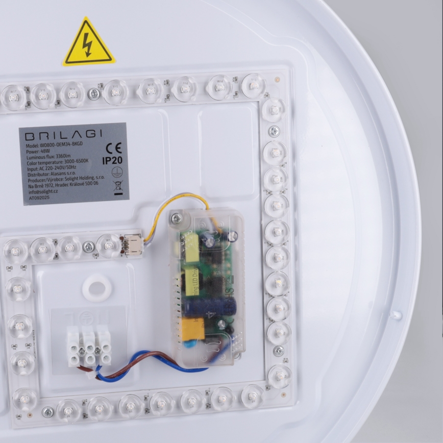 Brilagi - Plafoniera da soffitto dimmerabile ALVA LED/48W/230V 3000-6500K Ø 51 cm nera + telecomando