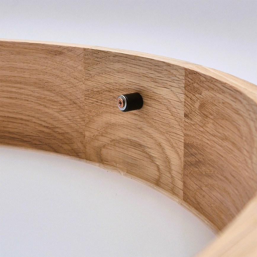 Brilagi - Plafoniera LED RGBW dimmerabile CARVALHO SLIM 3xE27/15W/230V 2700-6500K Wi-Fi rovere Ø 47 cm