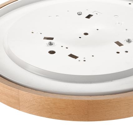 Brilagi - Plafoniera LED RGBW dimmerabile CARVALHO SLIM 3xE27/15W/230V 2700-6500K Wi-Fi rovere Ø 47 cm