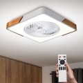 Brilagi - LED Plafoniera dimmerabile con ventilatore LED/30W/230V 3000-6500K bianco/rovere + telecomando
