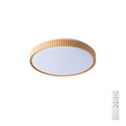 Brilagi - Plafoniera dimmerabile a LED CORVO LED/72W/230V 3000-6000K finitura in legno Ø 50 cm + telecomando