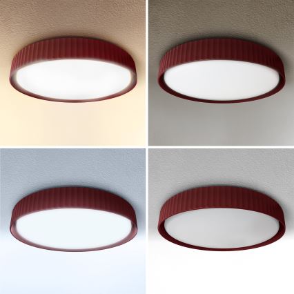 Brilagi - Plafoniera LED dimmerabile LUCIA LED/48W/230V 3000-6500K Ø 41 cm rossa + telecomando