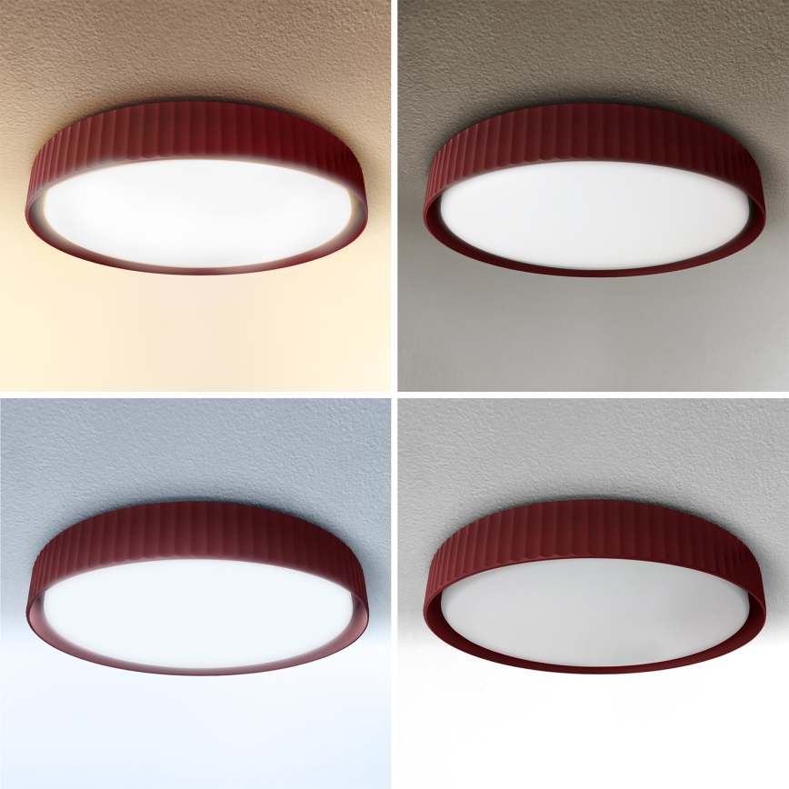 Brilagi - Plafoniera LED dimmerabile LUCIA LED/48W/230V 3000-6500K Ø 41 cm rossa + telecomando