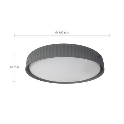Brilagi - Plafoniera LED dimmerabile LUCIA LED/60W/230V 3000-6500K Ø 59 cm grigio + telecomando
