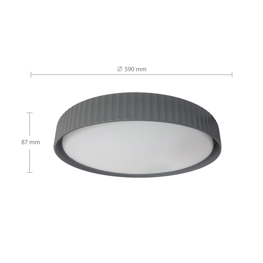 Brilagi - Plafoniera LED dimmerabile LUCIA LED/60W/230V 3000-6500K Ø 59 cm grigio + telecomando