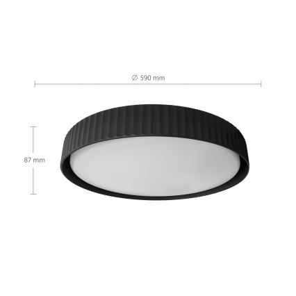 Brilagi - Plafoniera LED dimmerabile LUCIA LED/60W/2300V 3000-6500K Ø 59 cm nera + telecomando