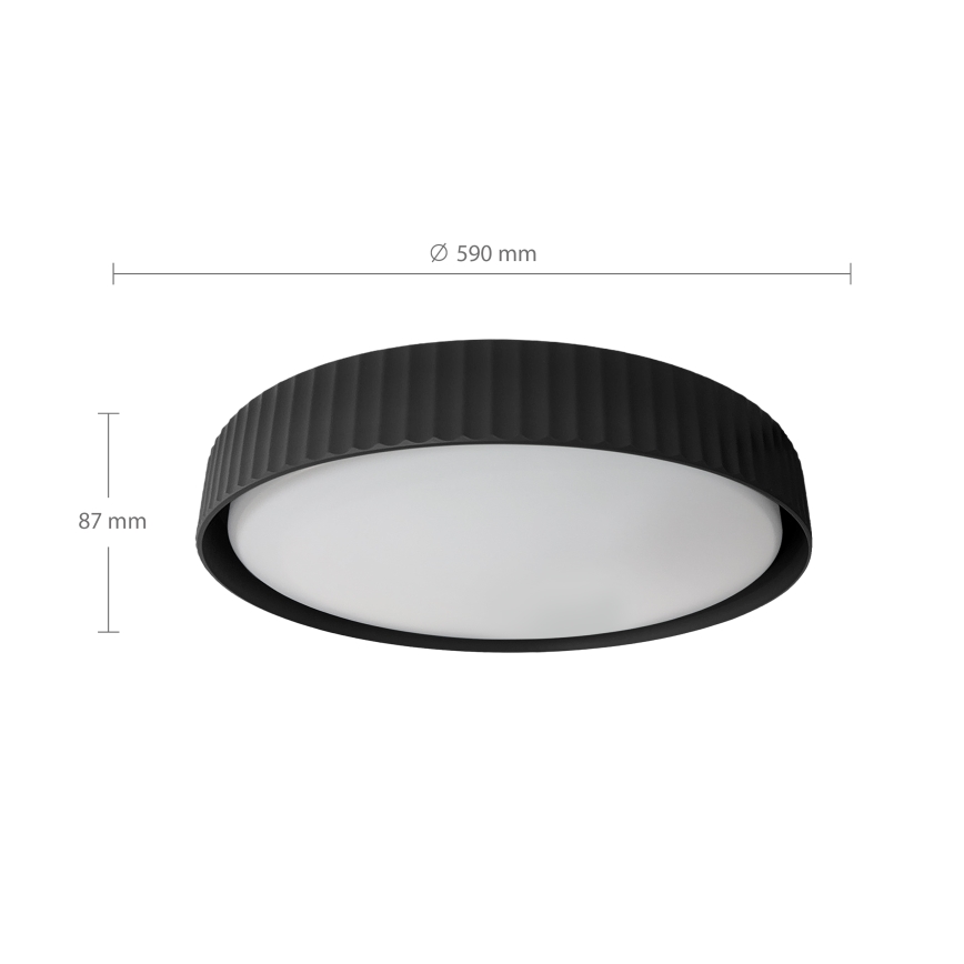 Brilagi - Plafoniera LED dimmerabile LUCIA LED/60W/2300V 3000-6500K Ø 59 cm nera + telecomando
