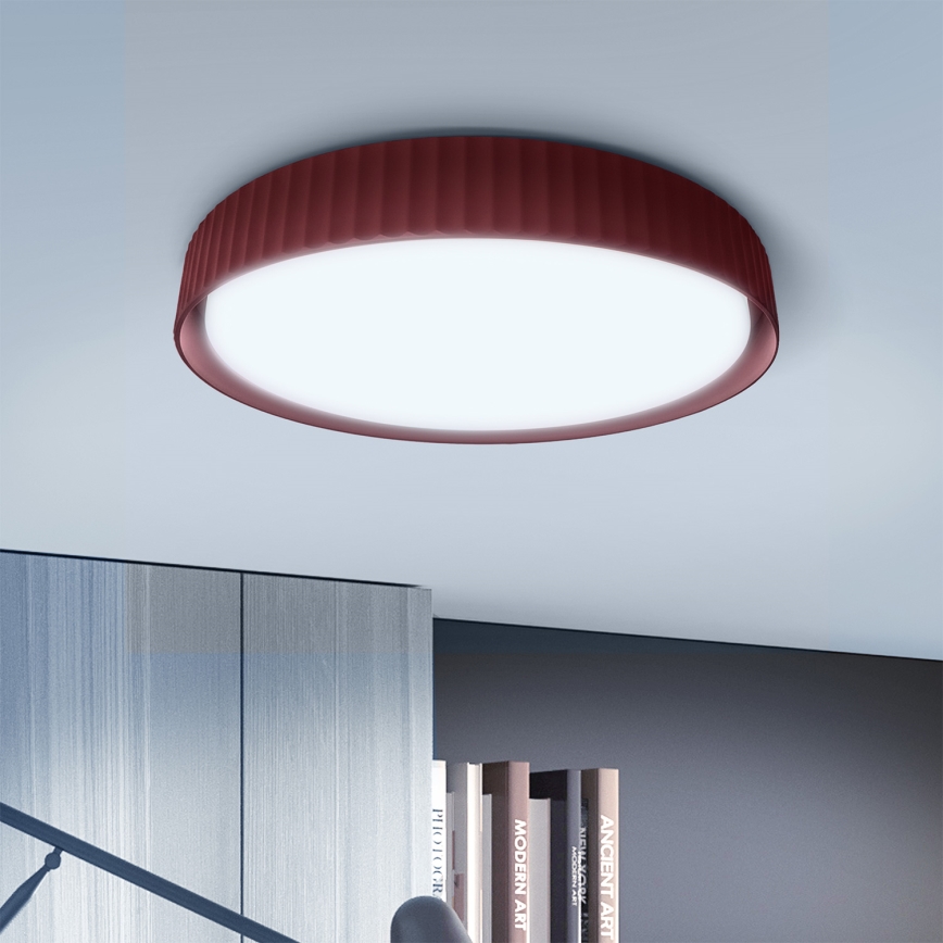 Brilagi - Plafoniera dimmerabile LED LUCIA LED/60W/230V 3000-6500K Ø 59 cm rossa + telecomando