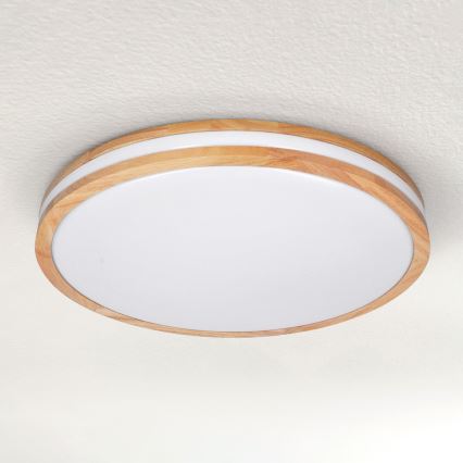 Brilagi - Plafoniera dimmerabile a LED MOLINA LED/72W/230V 3000-6500K rovere diam. 78 cm + telecomando