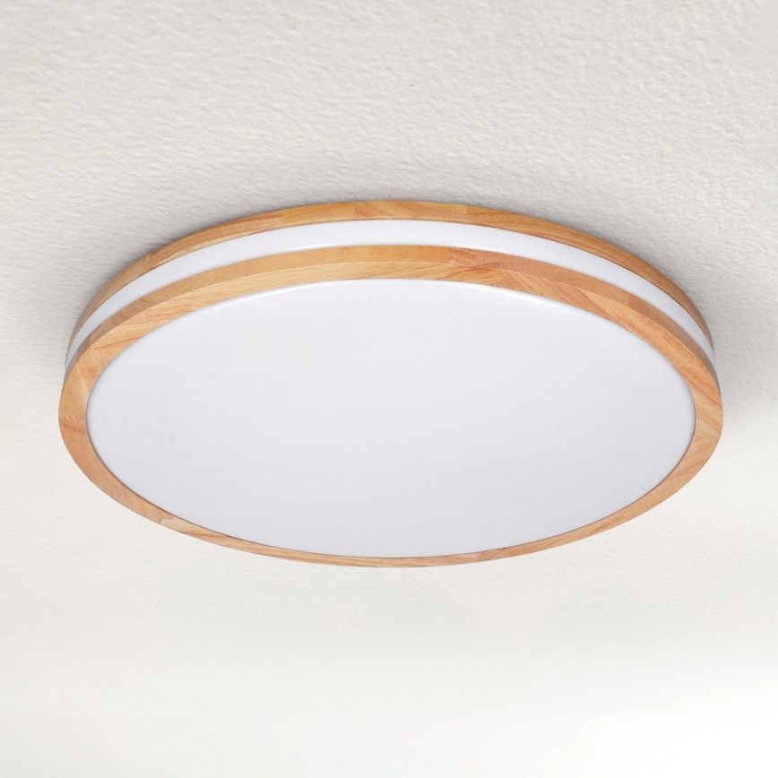 Brilagi - Plafoniera dimmerabile a LED MOLINA LED/72W/230V 3000-6500K rovere diam. 78 cm + telecomando