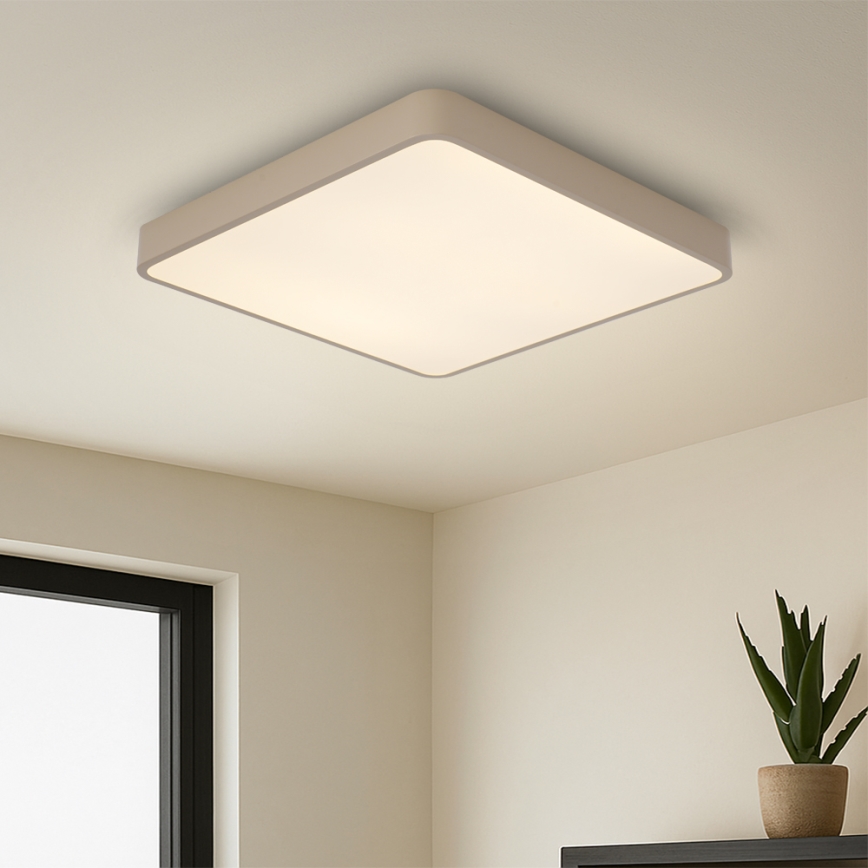 Brilagi - Plafoniera LED dimmerabile POOL 36W/230V 3000-6000K 40x40 cm beige + telecomando