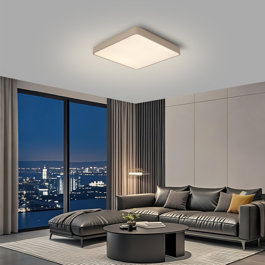 Brilagi - Plafoniera LED dimmerabile POOL 36W/230V 3000-6000K 40x40 cm beige + telecomando