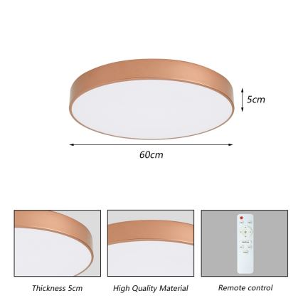 BRILAGI - Plafoniera dimmerabile POOL LED/60W/230V 3000-6000K Ø 60 cm rame + telecomando