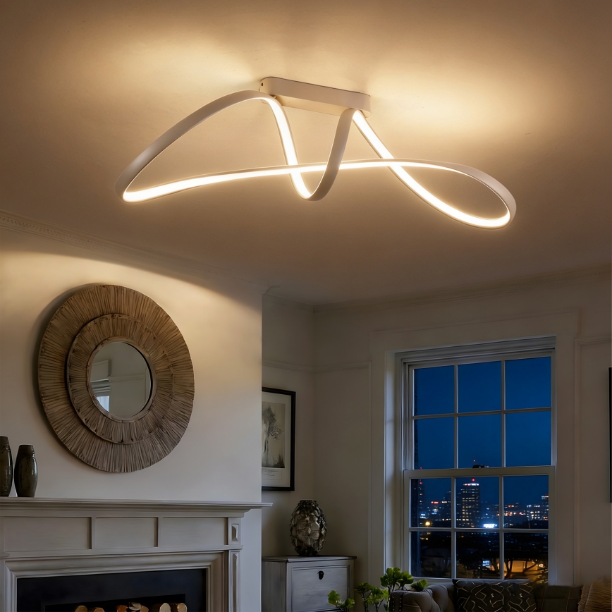 Brilagi - Plafoniera LED dimmerabile TWISTER LED/60W/230V 3000-6000K beige + telecomando