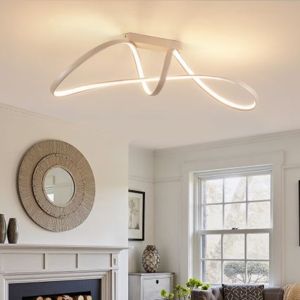 Brilagi - Plafoniera LED dimmerabile TWISTER LED/60W/230V 3000-6000K beige + telecomando