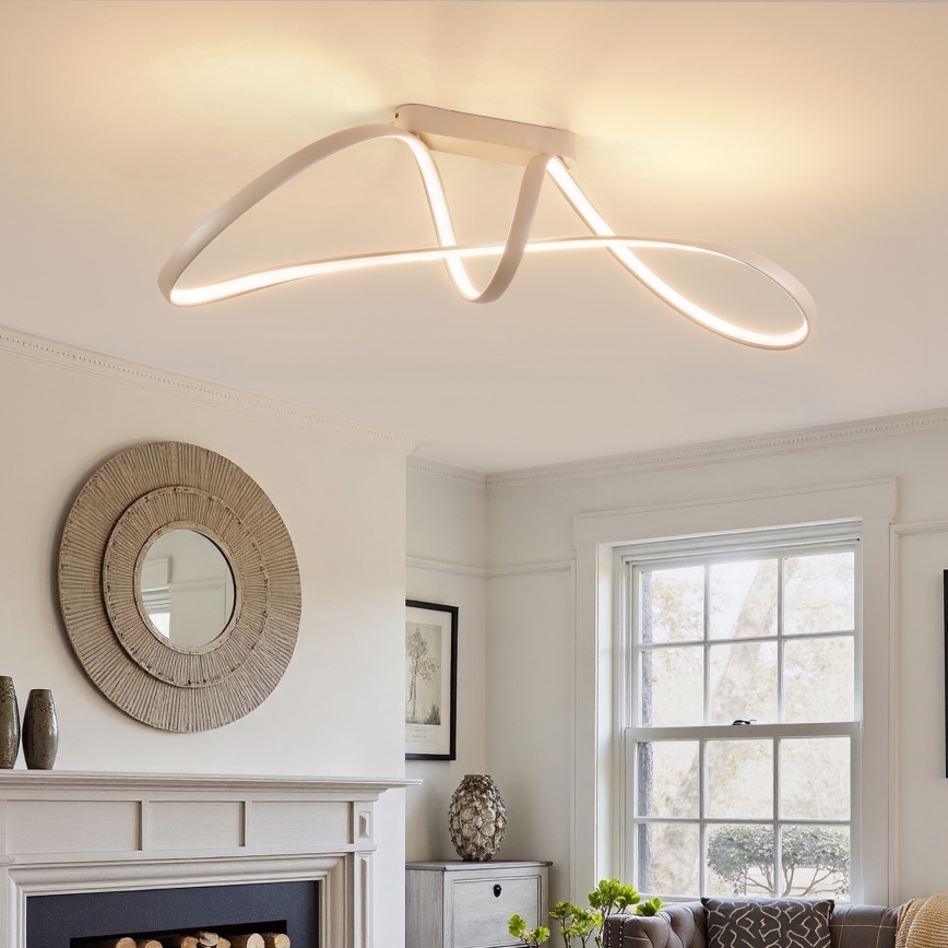 Brilagi - Plafoniera LED dimmerabile TWISTER LED/60W/230V 3000-6000K beige + telecomando