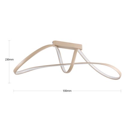 Brilagi - Plafoniera LED dimmerabile TWISTER LED/60W/230V 3000-6000K beige + telecomando