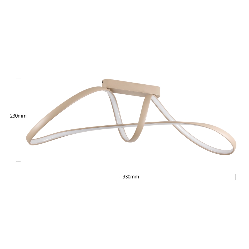 Brilagi - Plafoniera LED dimmerabile TWISTER LED/60W/230V 3000-6000K beige + telecomando