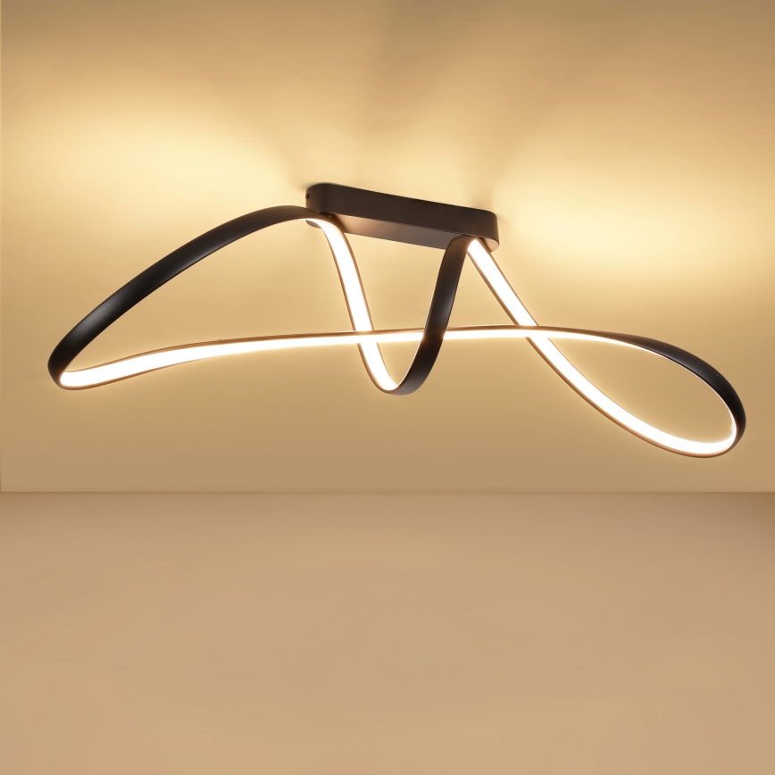 Brilagi - Plafoniera LED dimmerabile a montaggio superficiale TWISTER LED/60W/230V 3000-6000K nero + telecomando