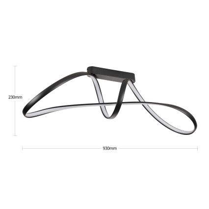 Brilagi - Plafoniera LED dimmerabile a montaggio superficiale TWISTER LED/60W/230V 3000-6000K nero + telecomando