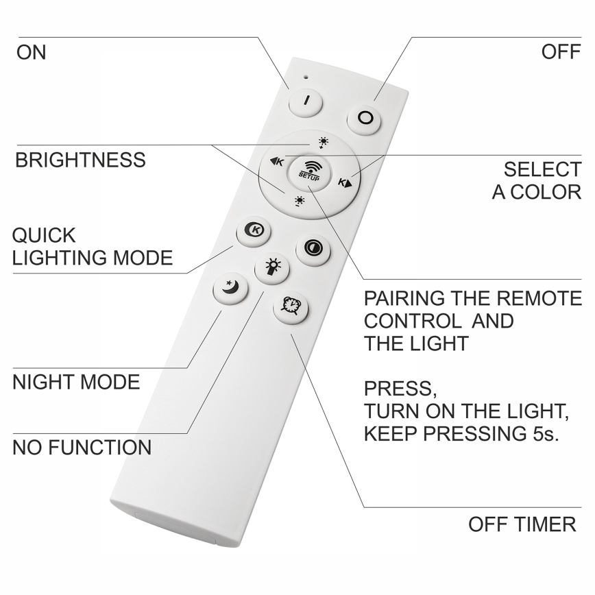 BRILAGI - Plafoniera dimmerabile da soffitto per bagno a LED WOODY FRAME LED/50W/230V rovere/noce 60x60 cm 3000-6000K IP44 + telecomando