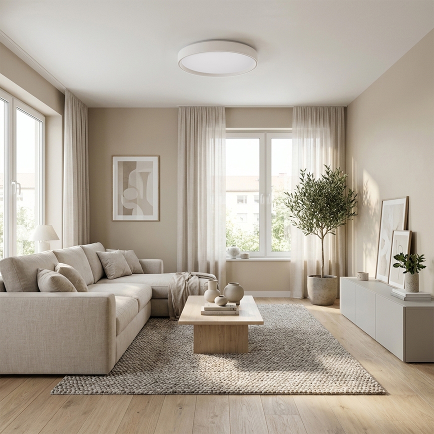 Brilagi - Plafoniera a LED dimmerabile NANCI LED/60W/230V 3000-6500K Ø 49 cm bianco + telecomando