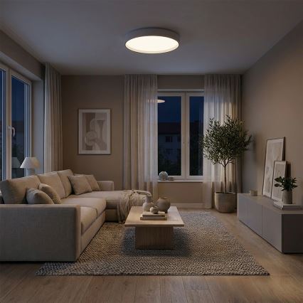 Brilagi - Plafoniera a LED dimmerabile NANCI LED/60W/230V 3000-6500K Ø 49 cm bianco + telecomando