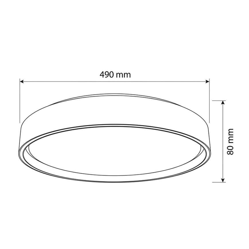 Brilagi - Plafoniera a LED dimmerabile NANCI LED/60W/230V 3000-6500K Ø 49 cm bianco + telecomando