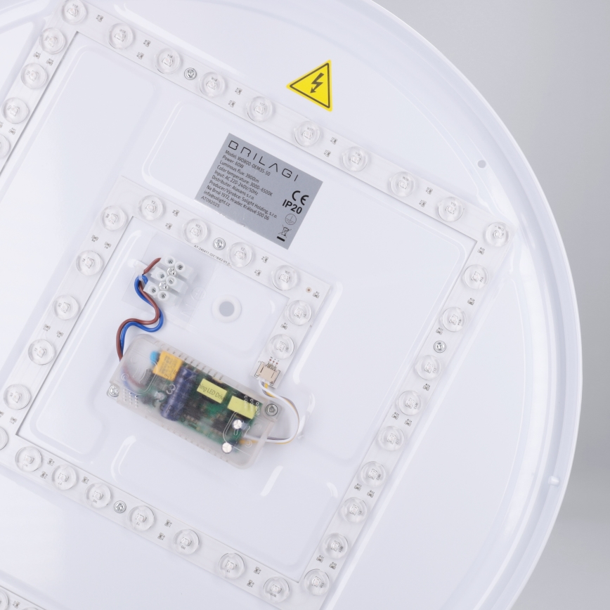 Brilagi - Plafoniera a LED dimmerabile NANCI LED/60W/230V 3000-6500K Ø 49 cm bianco + telecomando