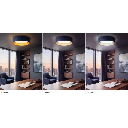 Brilagi - Plafoniera LED VELVET VARI LED/24W/230V 3000/4000/6500K Ø 45 cm blu/oro
