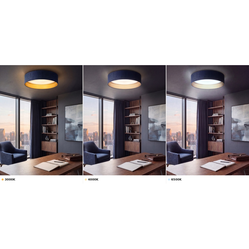 Brilagi - Plafoniera LED VELVET VARI LED/24W/230V 3000/4000/6500K Ø 45 cm blu/oro