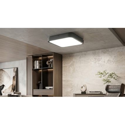 BRILAGI - Plafoniera da soffitto per bagno LED con sensore ZENNA LED/18W/230V 28,5x28,5 cm IP44 antracite + telecomando