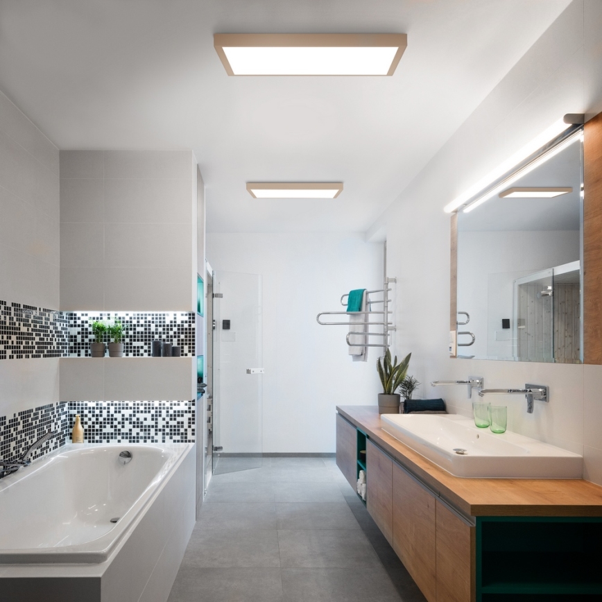 Brilagi - Plafoniera a LED per bagno FRAME LED/50W/230V 60x60 cm IP44 beige